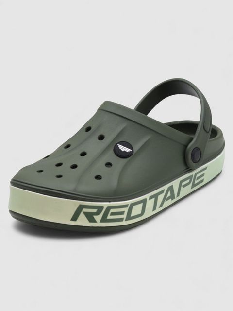RED TAPE Men Clogs Sandal (Olive, 6) - Image 7