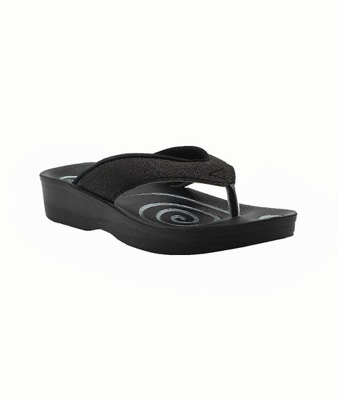 aerowalk Women Flats Sandal (Black, 7) - Image 8