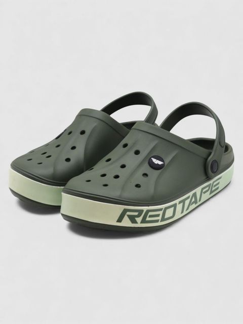 RED TAPE Men Clogs Sandal (Olive, 6) - Image 6
