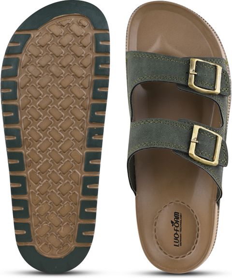 Luo Foam Men Casual Sandal Green Tan Size 9 - Image 6