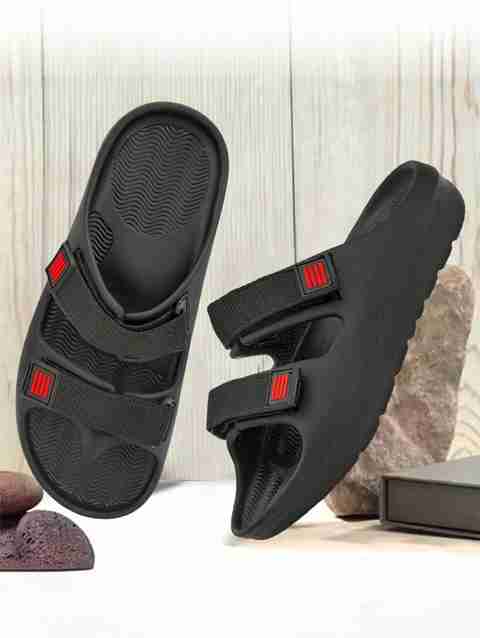 WELDONE Men Flats Sandal Black Size 7 - Image 5