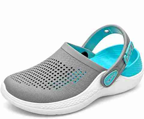 Houfu Men Clogs Sandal (Grey, White, Blue, 7) - Image 5
