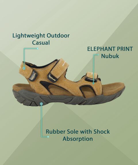 WOODLAND Men Outdoor Comfortable Lightweight Everyday Use Casual Sandal (Camel , 7) - Image 7