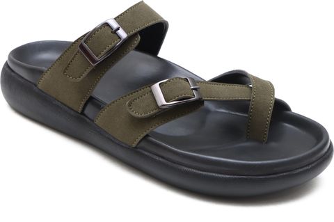 Roadster Men Sandal (Olive , 9) - Image 6