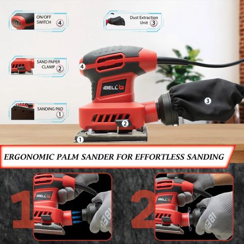 iBELL PS 24-14 Electric Palm Sander 4 inch - Image 8