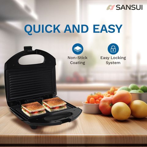 Sansui Primo Grill Sandwich Maker (Black) - Image 7