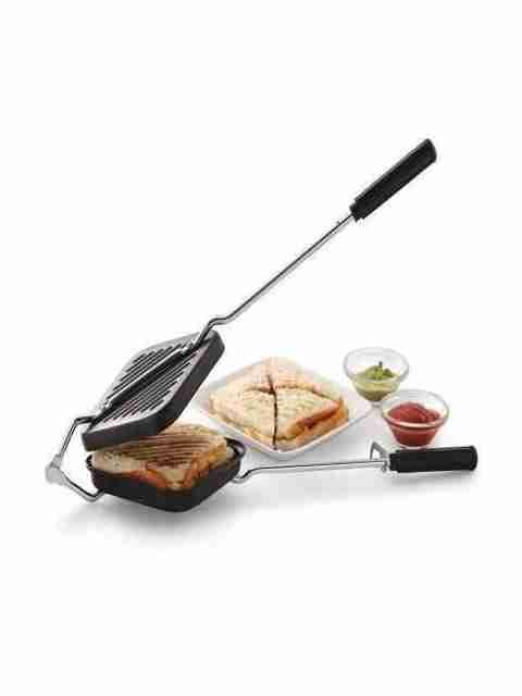 Flawless Premium Non-Stick Aluminium Grill Sandwich Toaster/Sandwich Maker/Gas Toaster/Gas Griller/Griller/Bread Griller/Instant Toaster Maker Grill Sandwich Maker (Black) - Image 5