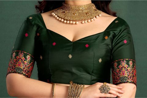 Satrani Woven Banarasi Pure Silk Saree (Multicolor) - Image 8