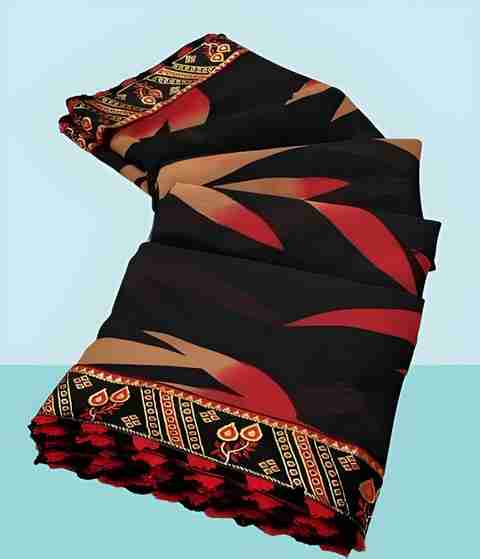 charmie designer Printed, Woven Bandhani Georgette Saree (Multicolor) - Image 2