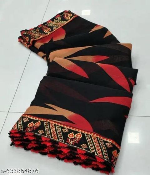 charmie designer Printed, Woven Bandhani Georgette Saree (Multicolor) - Image 4