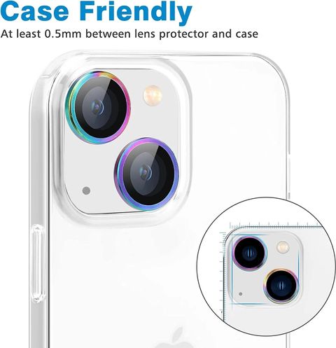 VOSKI Back Camera Lens Ring Guard Protector for iPhone 13 Aluminum Alloy Camera Lens Protector 9H Hardness (Pack of: 1) - Image 6