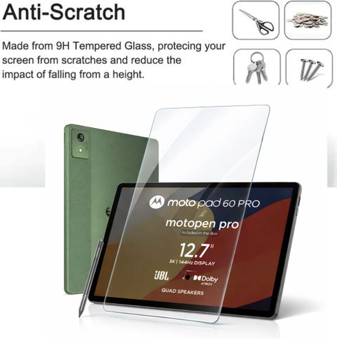 BizzBoxx Edge to Edge Tempered Glass for Moto Pad 60 Pro 12.7 Inch, - Image 6