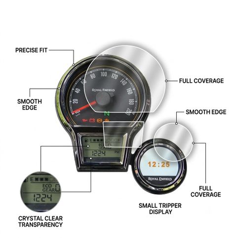 Goldenwood Screen Guard for Royal Enfield Classic 350 Reborn Digital Meter Display Screen Protector (Pack of 1) - Image 4