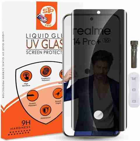 STP FEEL Tempered Glass Guard for Realme 14 Pro Plus 5G, Realme14ProPlus, Realme14ProPlus5G, UV Advanced Curved Privacy Screen Protector Guard with Easy Installation Kit (Pack of 1) - Image 3