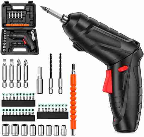 viorique Rechargeable Wireless Drill Machine Kit Power Drill Screw Gun Tool Combination Screwdriver Set (Pack of 1) - Image 3