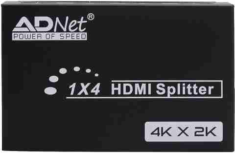 A.D NET POWER OF SPEED 1x4 HDMI Splitter(1 in 4 Out) Support for
