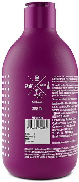 BBlunt Hair Fall Control Shampoo with Pea Protein & Caffeine, 300ml - Image 3
