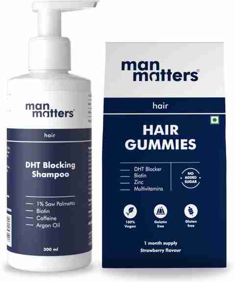 Man Matters Anti Hair Fall DHT Blocking Shampoo & Biotin Gummies - Image 3