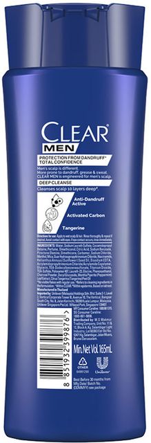 Clear Men Anti-Dandruff Shampoo, Deep Cleanse, Vitamin B3, 165ml - Image 7
