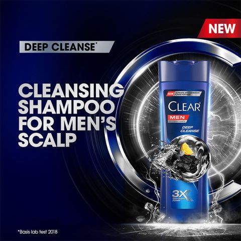 Clear Men Anti-Dandruff Shampoo, Deep Cleanse, Vitamin B3, 165ml - Image 8