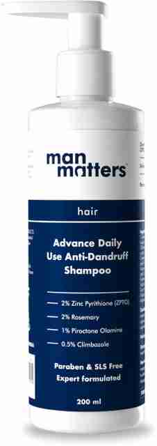 Man Matters Advance Daily Use Anti Dandruff Shampoo with ZPTO, 200ml - Image 3