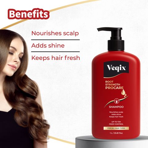 veqix Root Strength Procare Shampoo 1L - Image 5