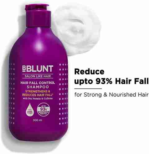 BBlunt Hair Fall Control Shampoo with Pea Protein & Caffeine, 300ml - Image 2
