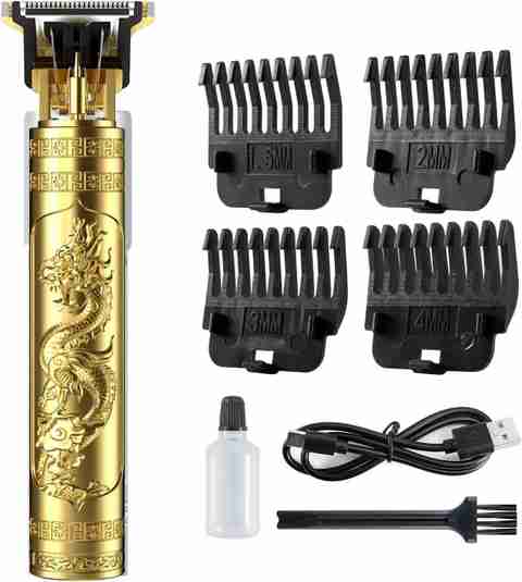 Vintage T9 vinatage t9 Rechargeable Electric Hair & Beard Trimmer for Men Shaver For Men (Gold) - Image 2