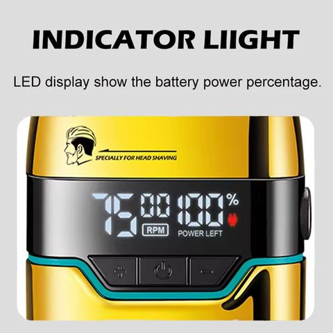 VGR V-350 Professional Foil Shaver with 7500RPMDC Motor Shaver For Men (Gold) - Image 3
