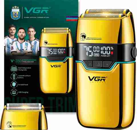 VGR V-350 Professional Foil Shaver with 7500RPMDC Motor Shaver For Men (Gold) - Image 2