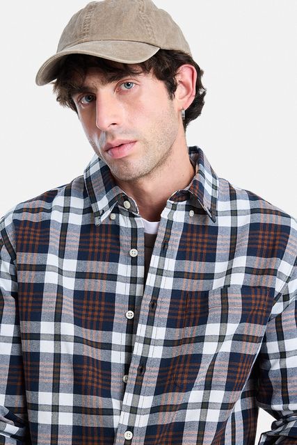 Snitch Men Regular Fit Checkered Button Down Collar Casual Shirt - Image 7