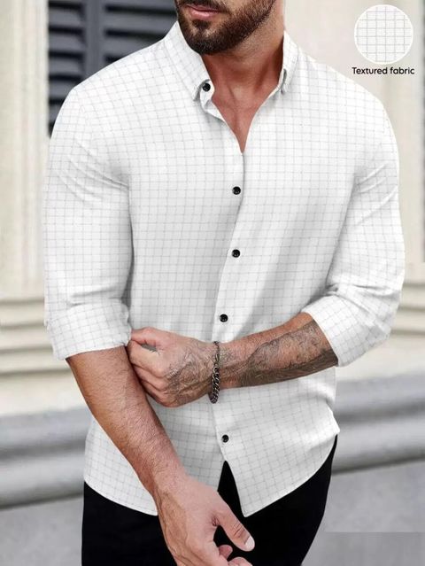 DIMMY Men Regular Fit Checkered Casual Shirt - Image 6