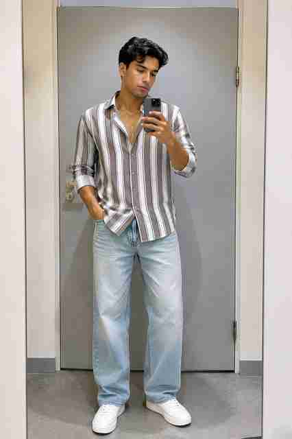 S-Line Men Regular Fit Striped Casual Shirt - Image 3