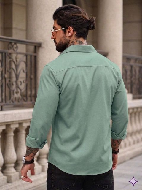 METRONAUT Men Regular Fit Solid Spread Collar Casual Shirt - Image 6