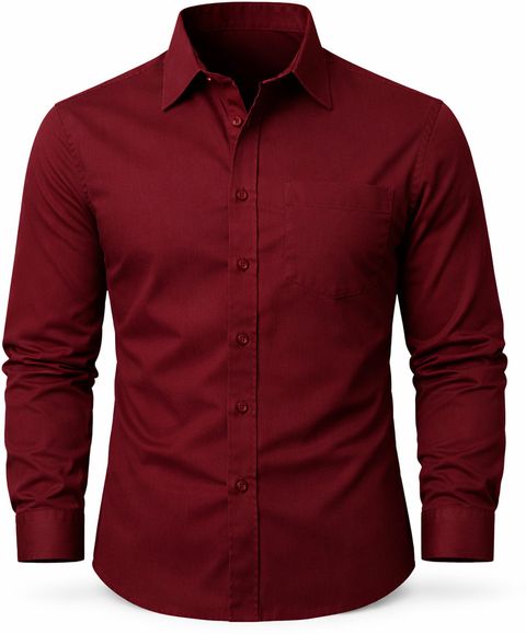 taken Men Slim Fit Solid Spread Collar Casual Shirt - Image 7