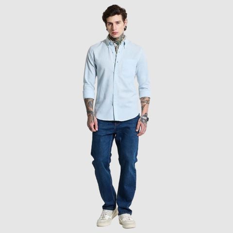 Snitch Men Slim Fit Solid Button Down Collar Casual Shirt - Image 7