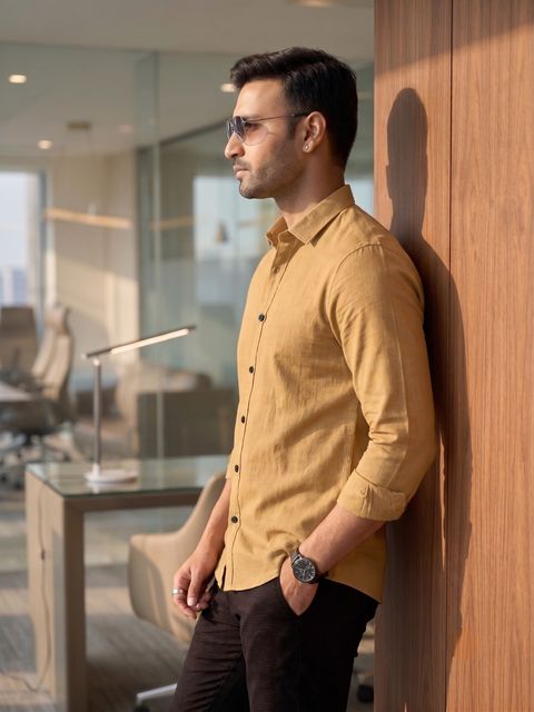 STONEBERG Men Slim Fit Solid Spread Collar Formal Shirt - Image 7