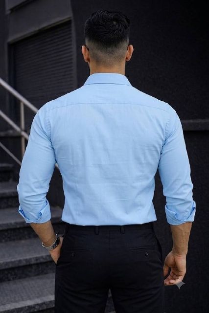 JCOSTA Men Regular Fit Solid Spread Collar Casual Shirt - Image 6