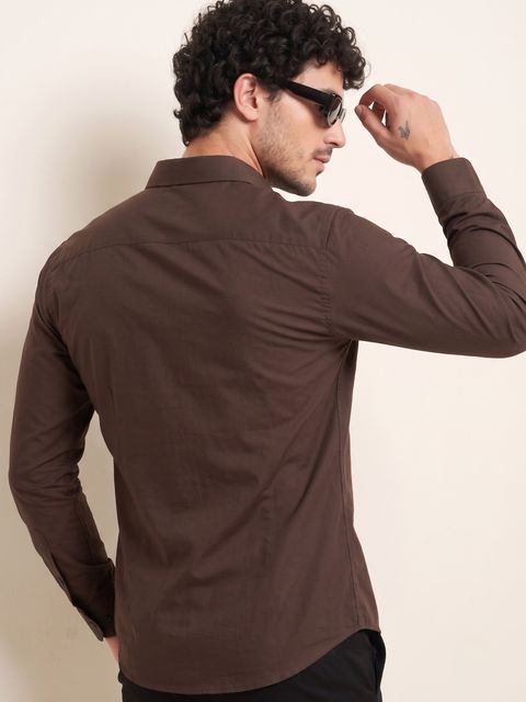 NIVICK Men Slim Fit Solid Spread Collar Casual Shirt - Image 6