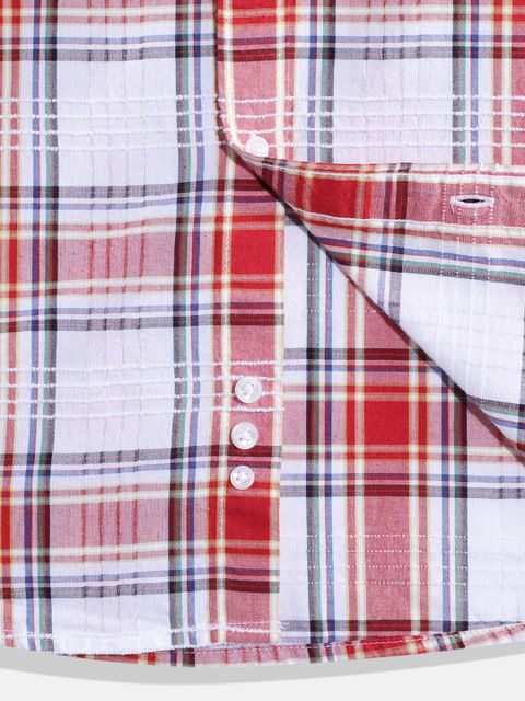 United Colors of Benetton Boys Regular Fit Checkered Casual Shirt - Image 8