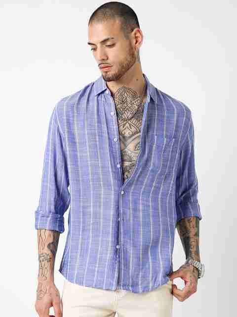VASTRADO Men Regular Fit Striped Casual Shirt - Image 5