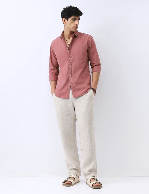 Urbano Fashion Men Regular Fit Solid Spread Collar Casual Shirt - Image 8