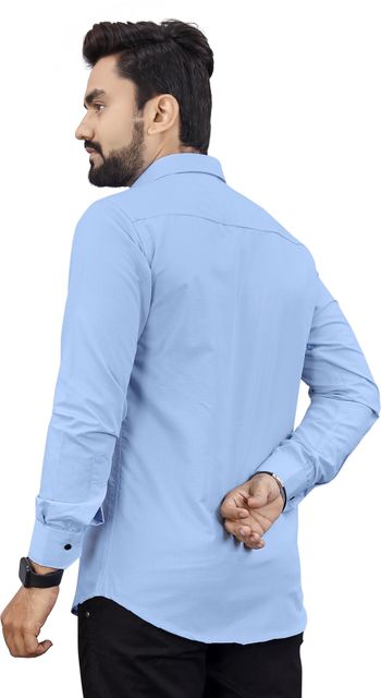 NIVICK Men Regular Fit Solid Spread Collar Formal Shirt - Image 6