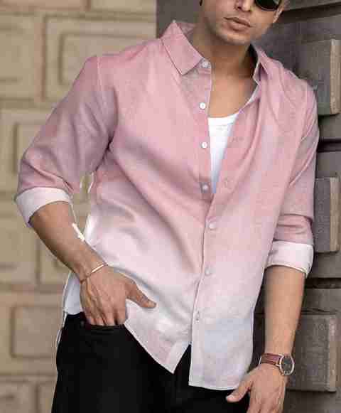 Dixita Enterprise Men Regular Fit Dyed/Ombre Spread Collar Casual - Image 5