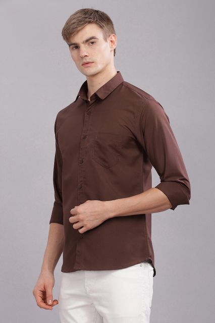 Uzmax Men Slim Fit Solid Spread Collar Casual Shirt - Image 8