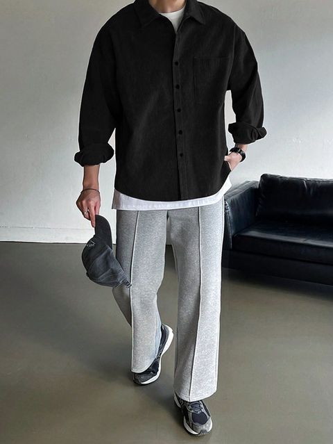 HOODLER Men Regular Fit Solid Spread Collar Casual Shirt - Image 7