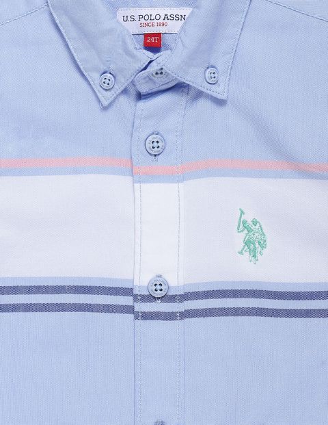 U.S. POLO ASSN. Boys Regular Fit Color Block Casual Shirt - Image 7