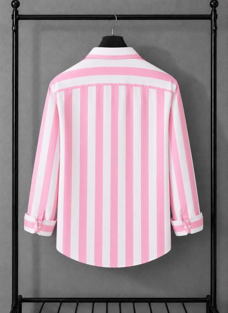 ZAMORDOZI Men Regular Fit Striped Casual Shirt - Image 4