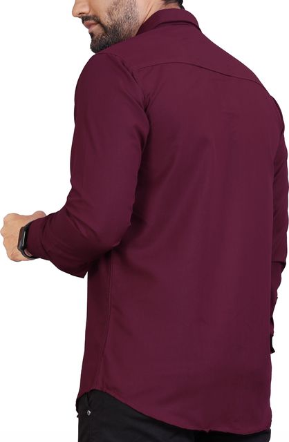 METRONAUT Men Regular Fit Solid Spread Collar Formal Shirt - Image 6