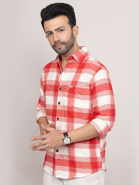 DUSTY SOUL Men Regular Fit Checkered Casual Shirt - Image 7